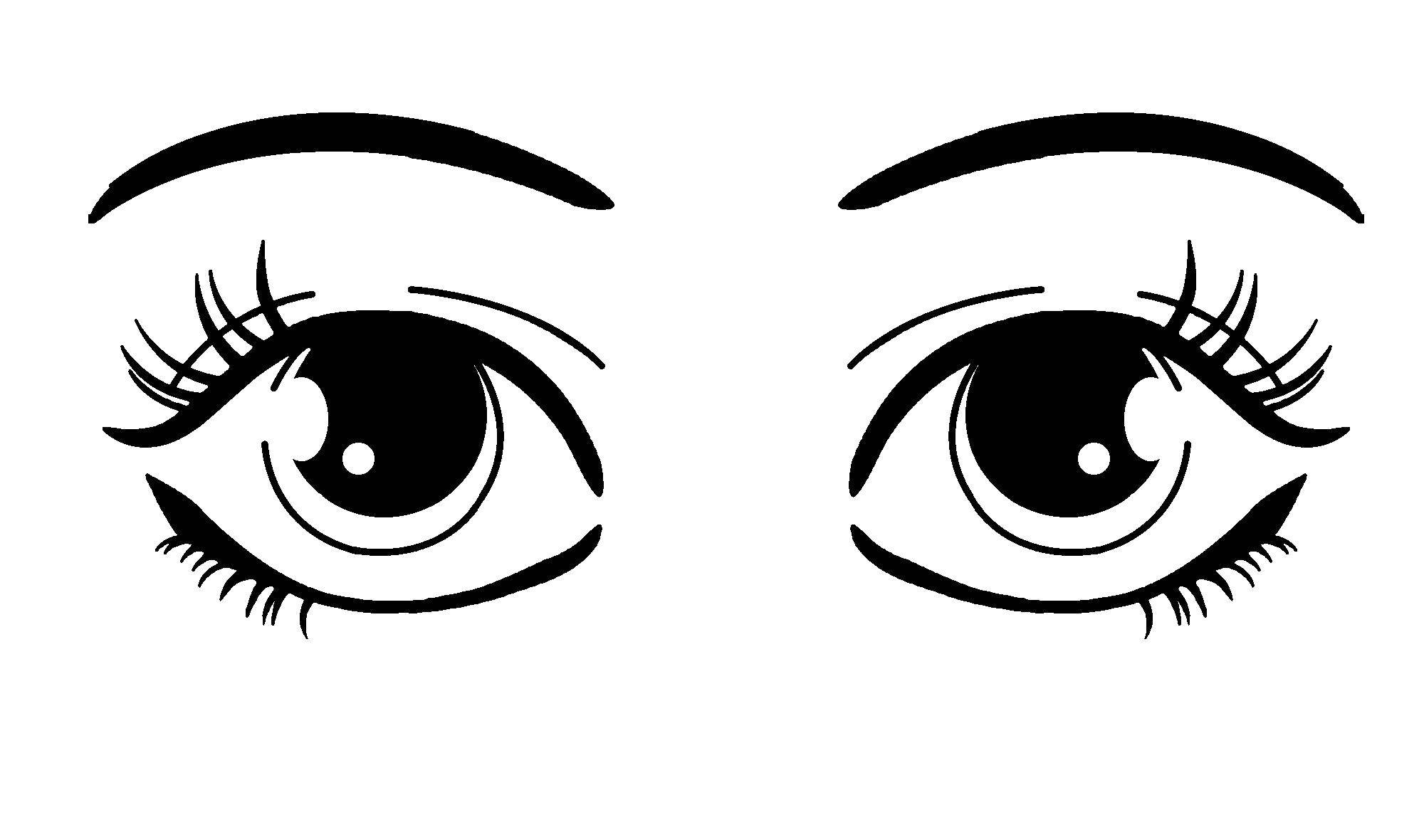 Название: Раскраска Глаза. Категория: контур глаза. Теги: глаза.