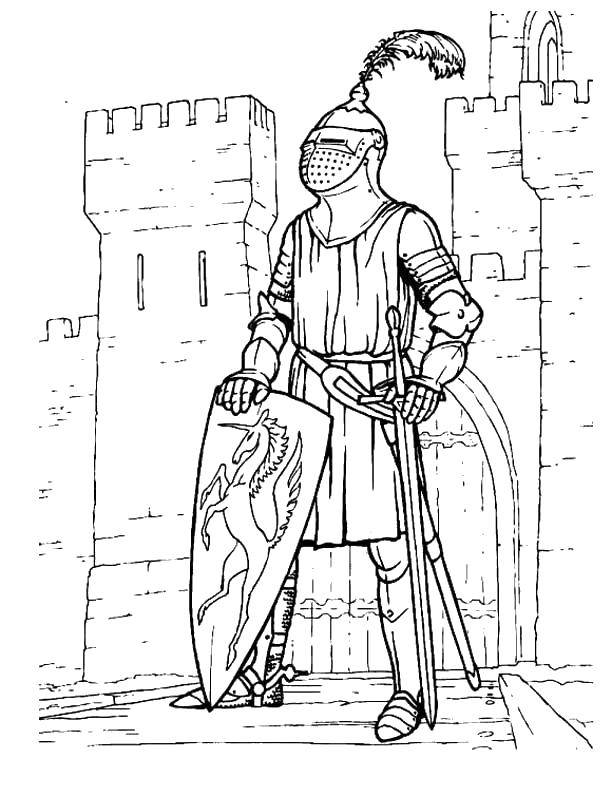 Coloring Knight. Category the crusaders. Tags:  Warrior , knight.