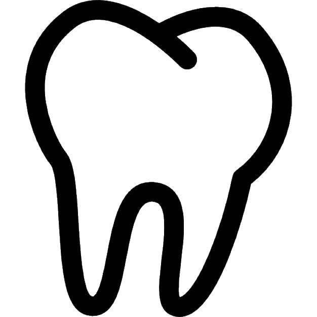 Coloring Tooth. Category The structure of the body. Tags:  The tooth.