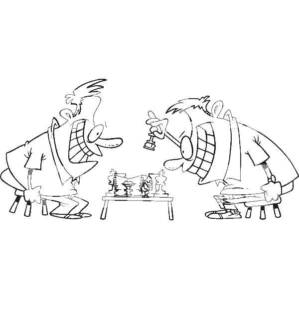 Опис: розмальовки  Люди грають в шахи. Категорія: Шахи. Теги:  Шахи.