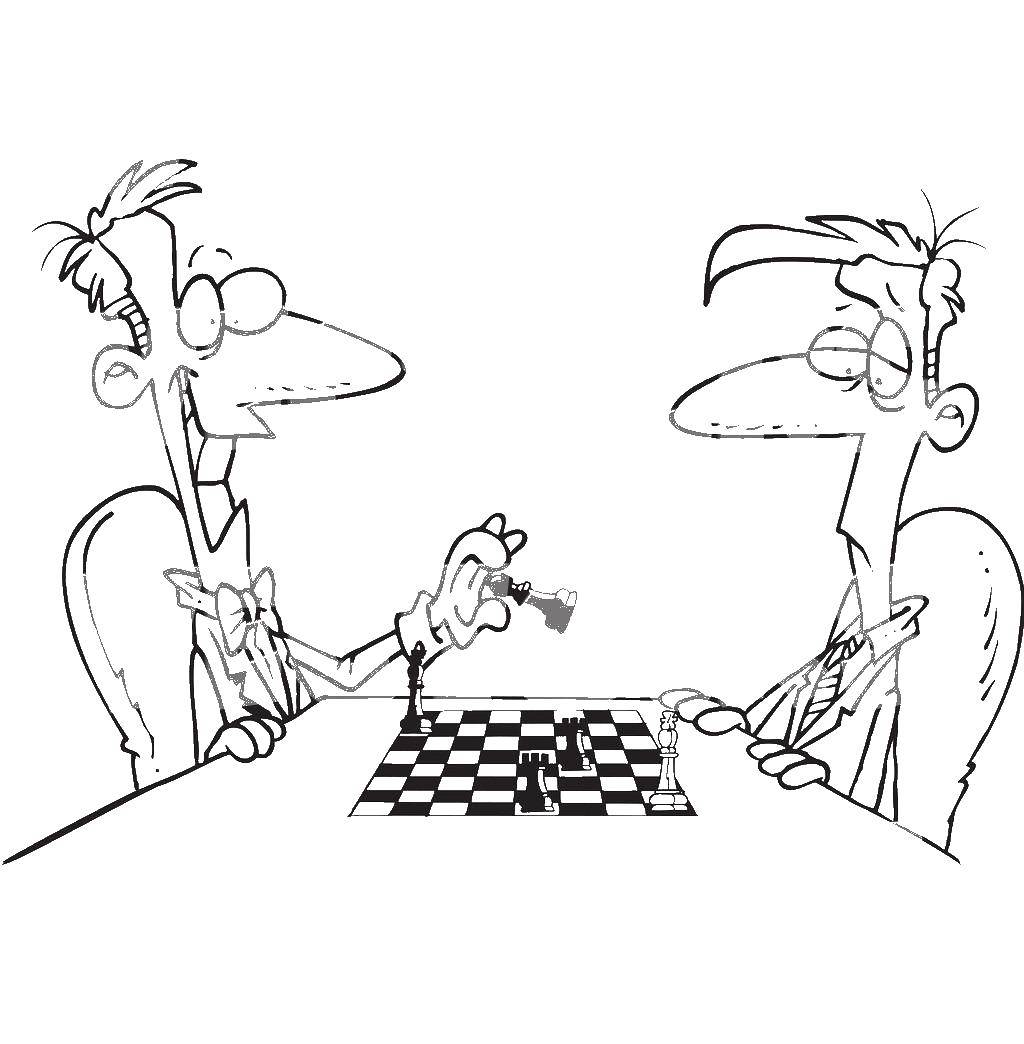 Опис: розмальовки  Шахи. Категорія: Шахи. Теги:  шахи, гра, гравці.