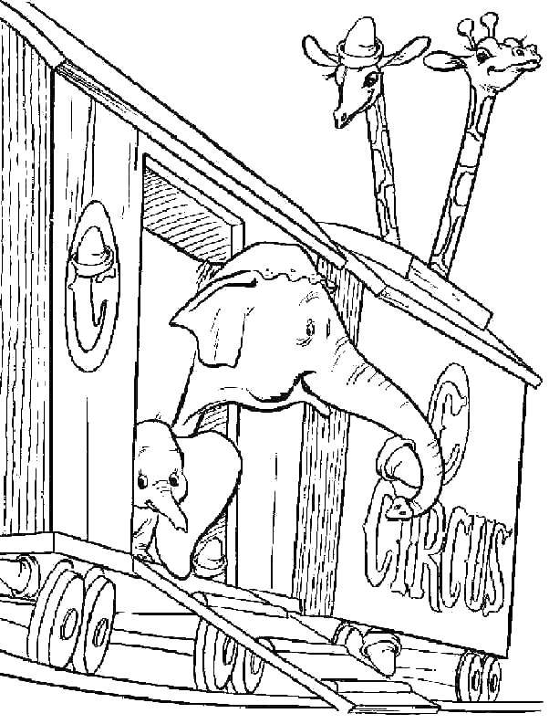 Coloring Circus with Dumbo and mom. Category Dumbo. Tags:  Animals, elephant.