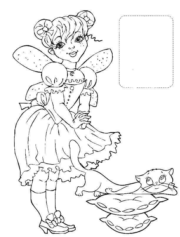 Coloring Fairies. Category fairies. Tags:  fairies, girls, girls, wings.