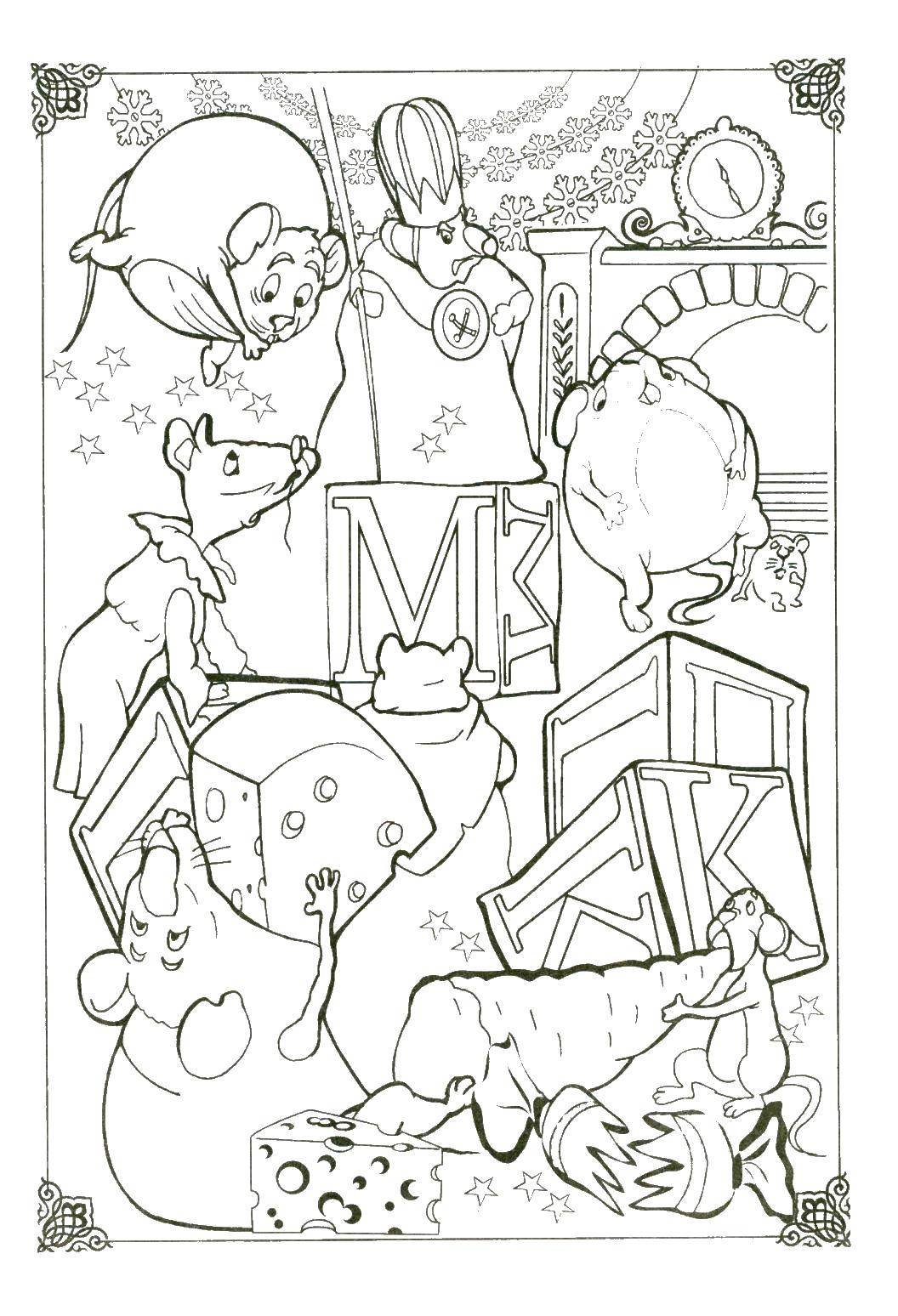 Coloring The mouse king. Category the Nutcracker. Tags:  the Nutcracker, Marie.