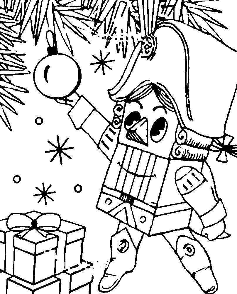 Coloring The Nutcracker at the Christmas tree. Category the Nutcracker. Tags:  the Nutcracker.