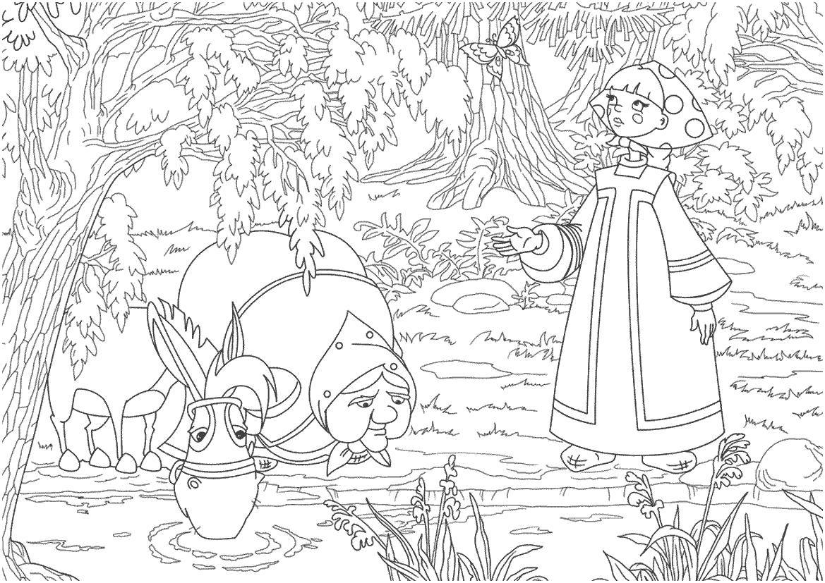 Coloring Tale. Category three heroes. Tags:  Fairy tales.