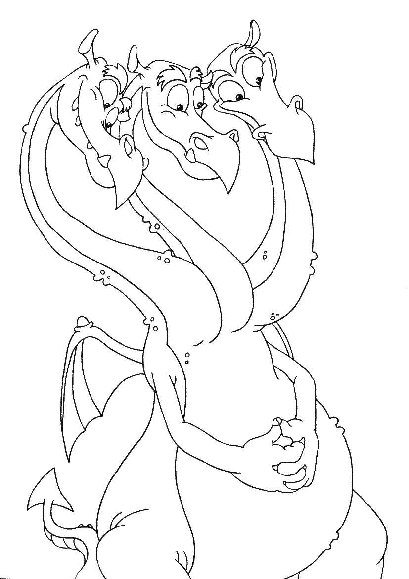 Coloring Dragon. Category three heroes. Tags:  Fairy tales.