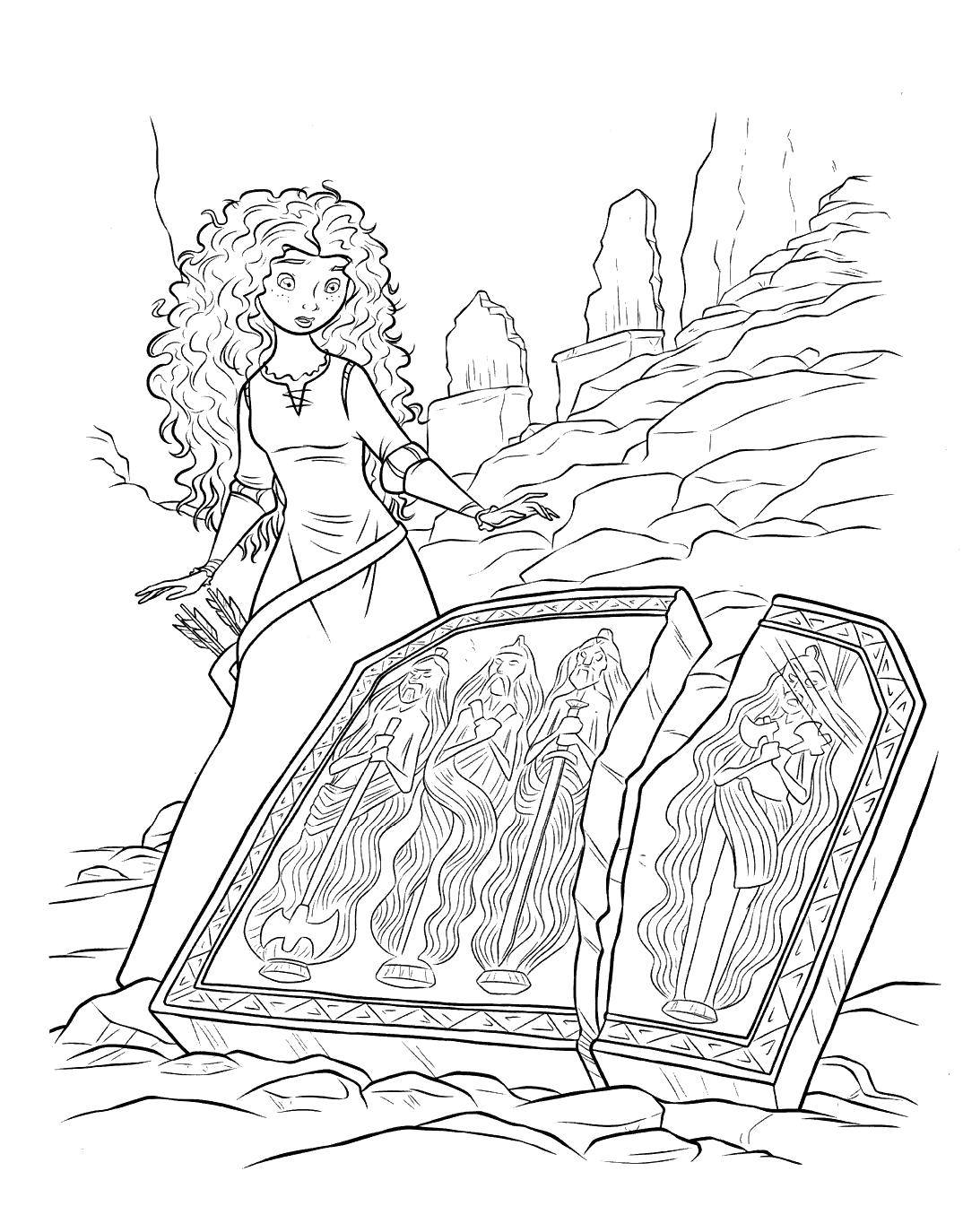 Coloring Princess Merida. Category brave heart. Tags:  Cartoon character.