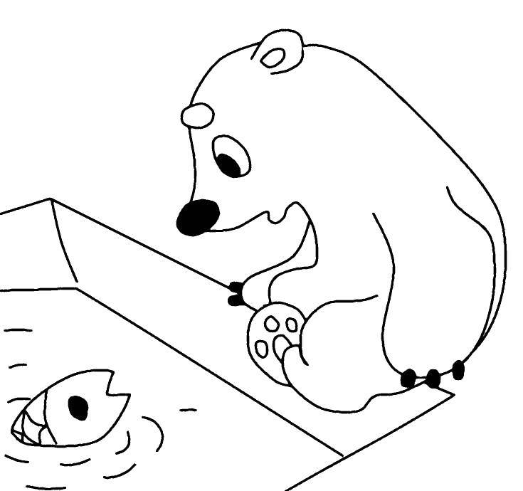 Название: Раскраска Медвежонок умка. Категория: медвежонок умка. Теги: Животные, белый медведь.