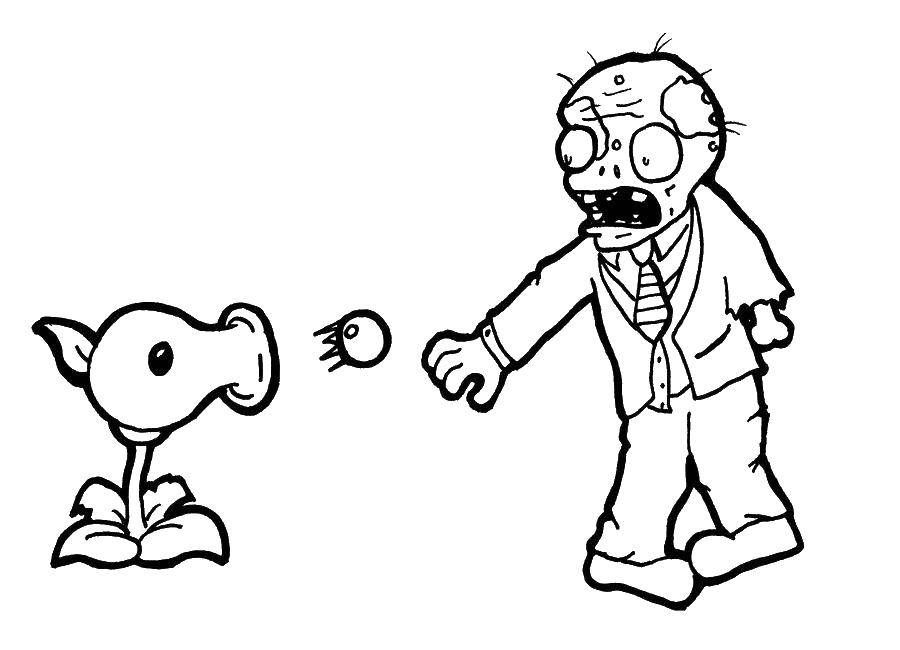 Coloring Game zombie vs plants . Category Zombie vs plants. Tags:  Games.