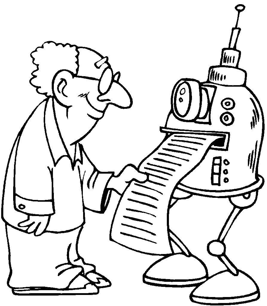 Опис: розмальовки  Людина з роботом. Категорія: робот. Теги:  робот, людина.