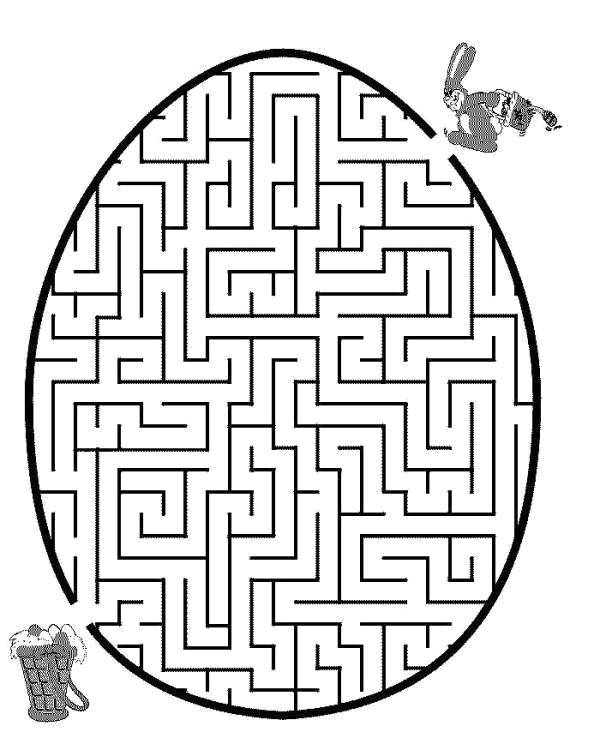 Название: Раскраска Помоги кролику с лабиринтом. Категория: лабиринты. Теги: Лабиринт, логика.