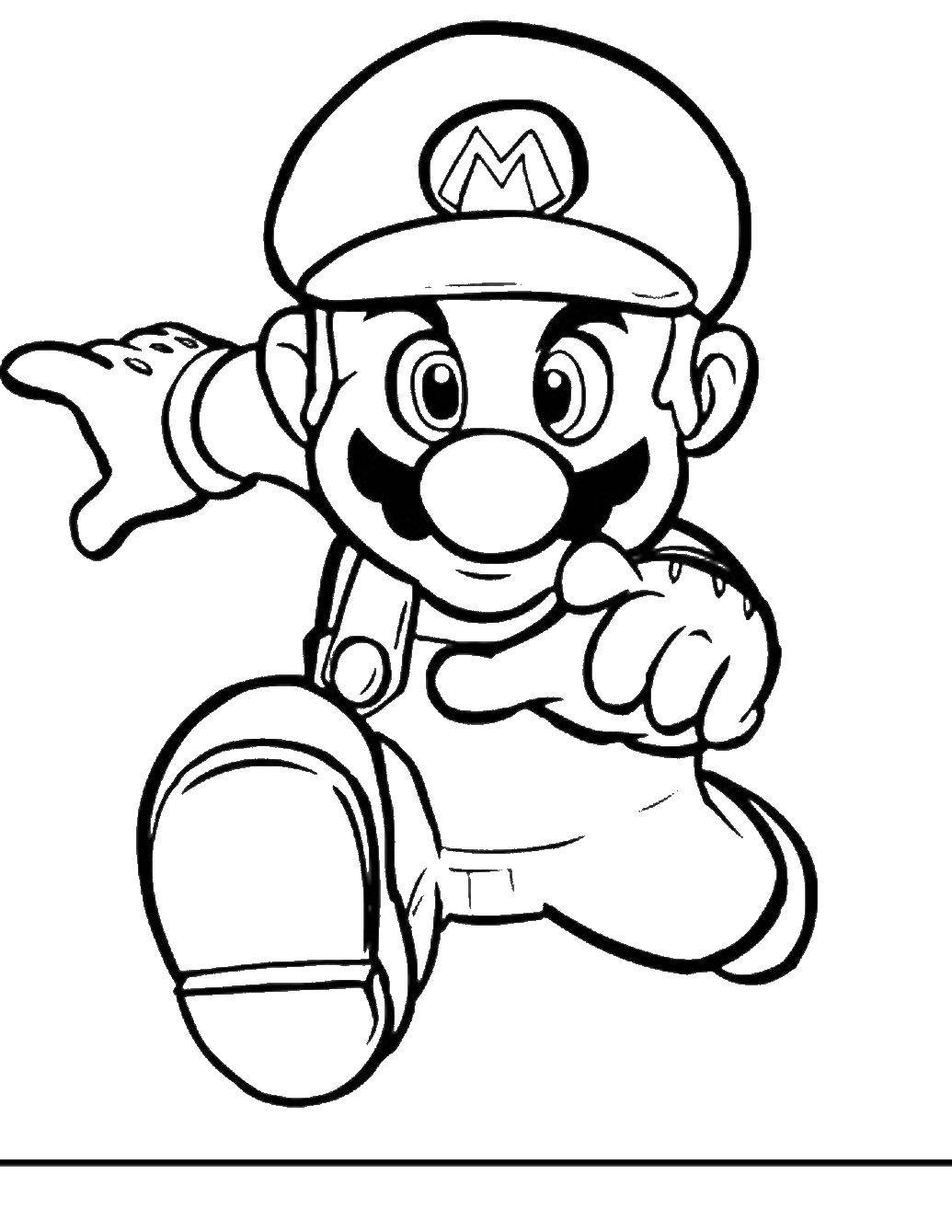 Coloring Super Mario. Category The character from the game. Tags:  super Mario.