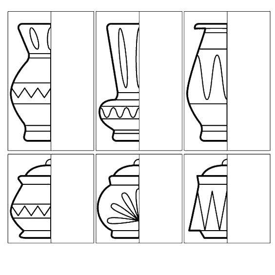 Опис: розмальовки  Домалюй малюнок вази. Категорія: домалюй за зразком. Теги:  домалюй, зразок, вази.