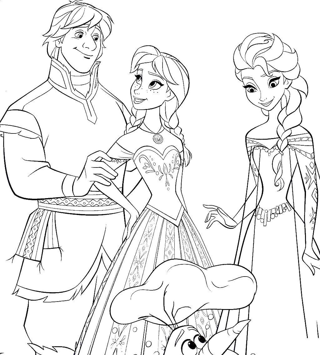 Coloring The characters of the cartoon cold heart. Category coloring cold heart. Tags:  Elsa, Princess, Anna.