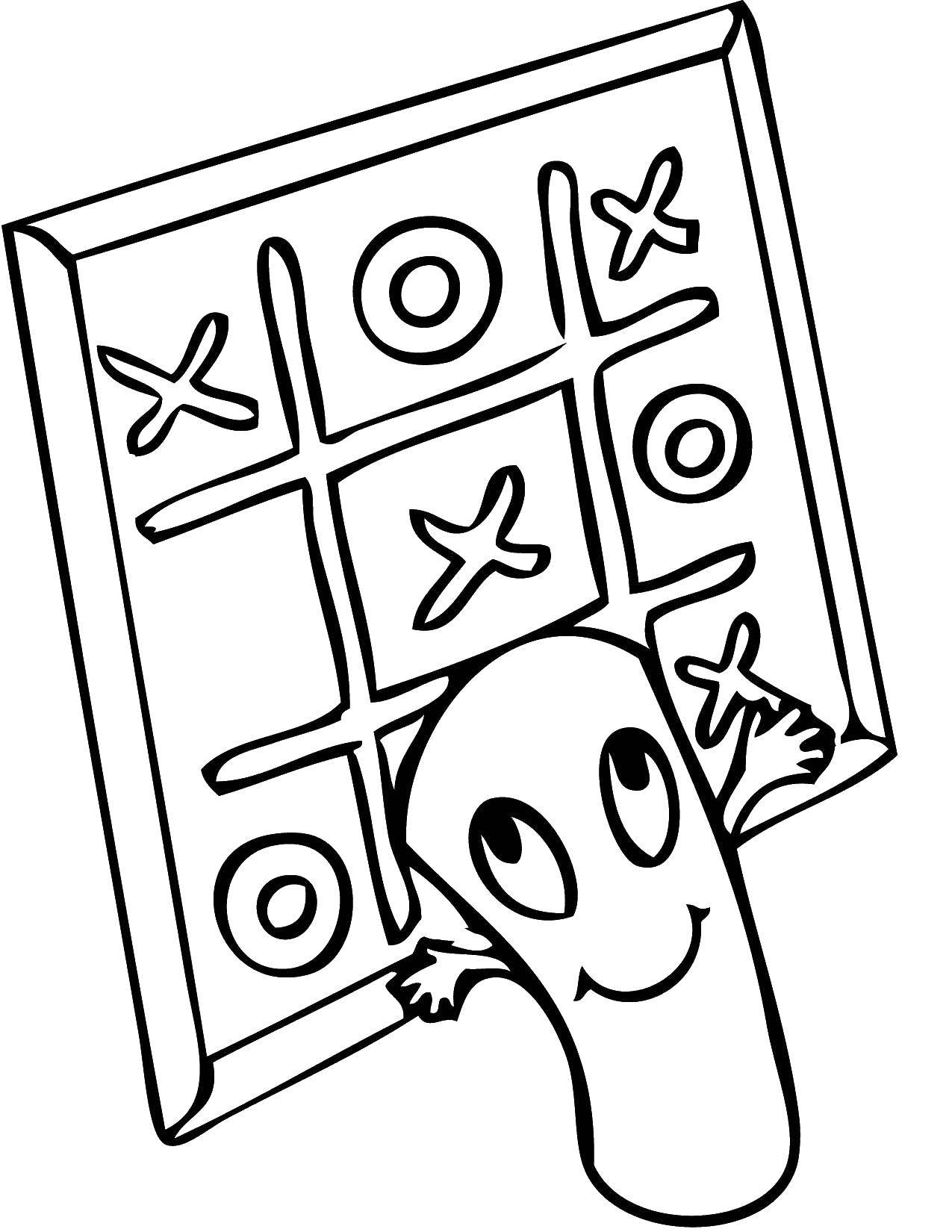 Coloring Game cross toe. Category games. Tags:  the game TIC, TAC toe.