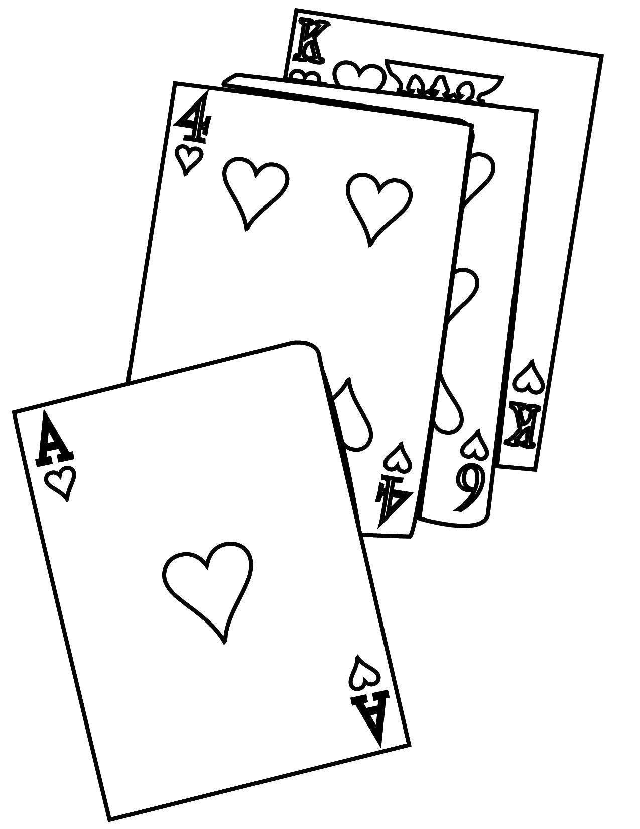Coloring Playing cards. Category games. Tags:  cards , playing.