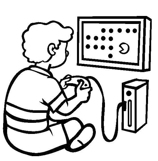 Coloring A boy playing PAC-man. Category games. Tags:  boy, games, pacman.