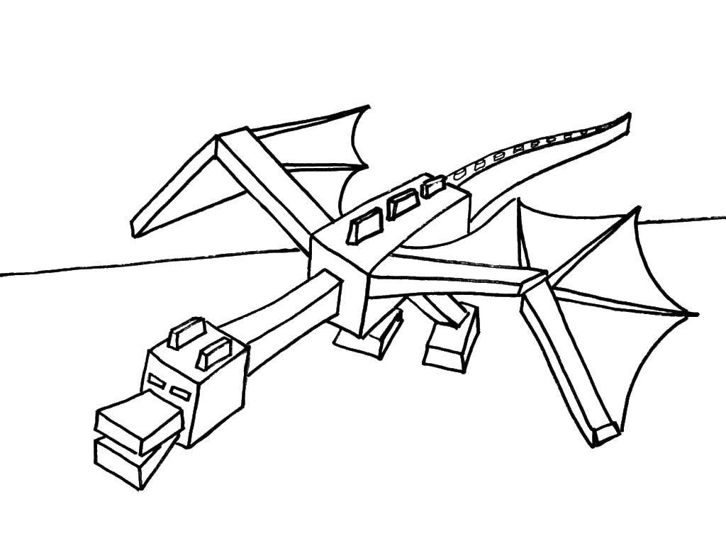 Coloring Minecraft dragon. Category minecraft. Tags:  minecraft, dragon.