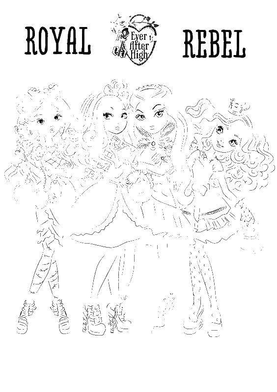 Coloring Eah school. Category eah school. Tags:  ever after high, cartoon.