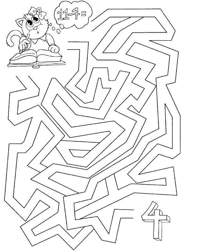 Coloring Maze puzzle solving. Category mazes. Tags:  the labyrinth.