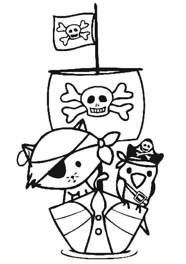 Coloring The pirates on the ship. Category The pirates. Tags:  pirates, ship.