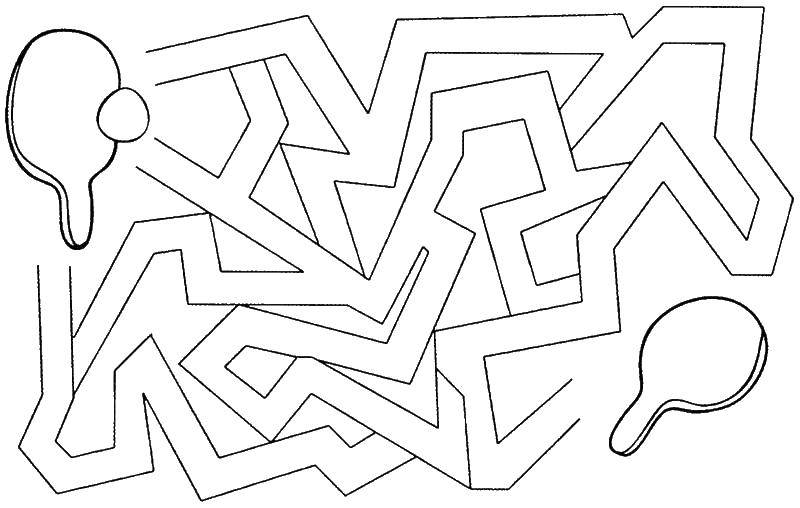 Coloring Get through the labyrinth. Category mazes. Tags:  the labyrinth.