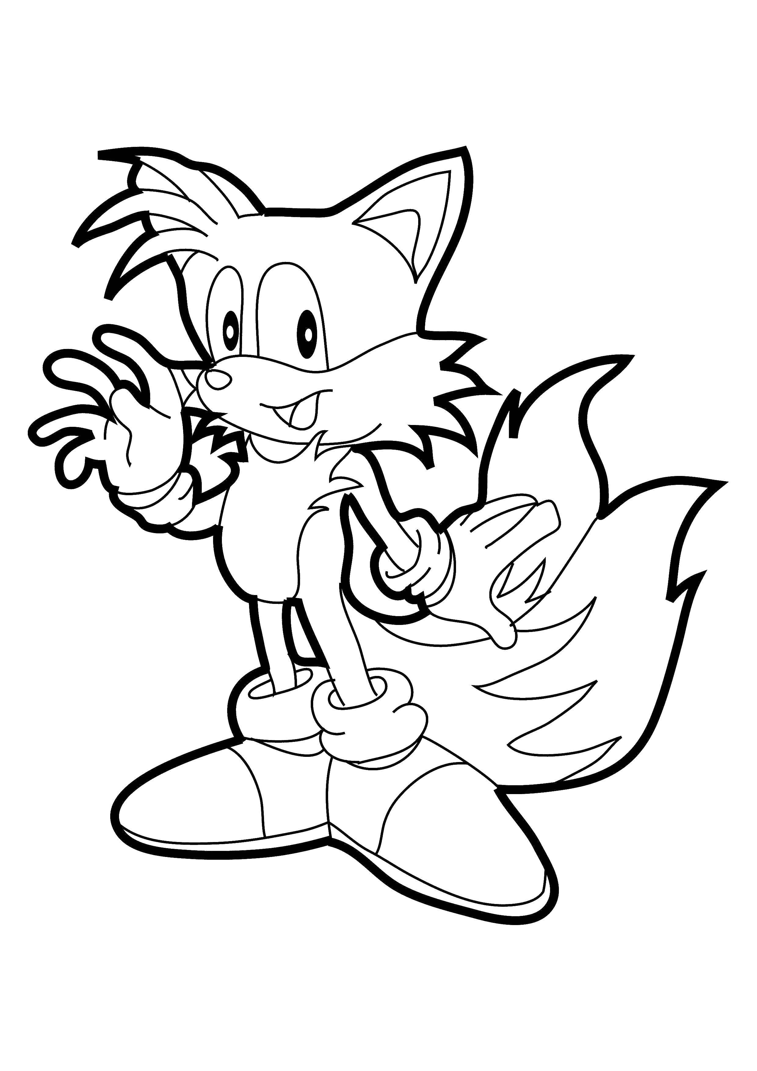 Coloring page - Miles Tails Prower