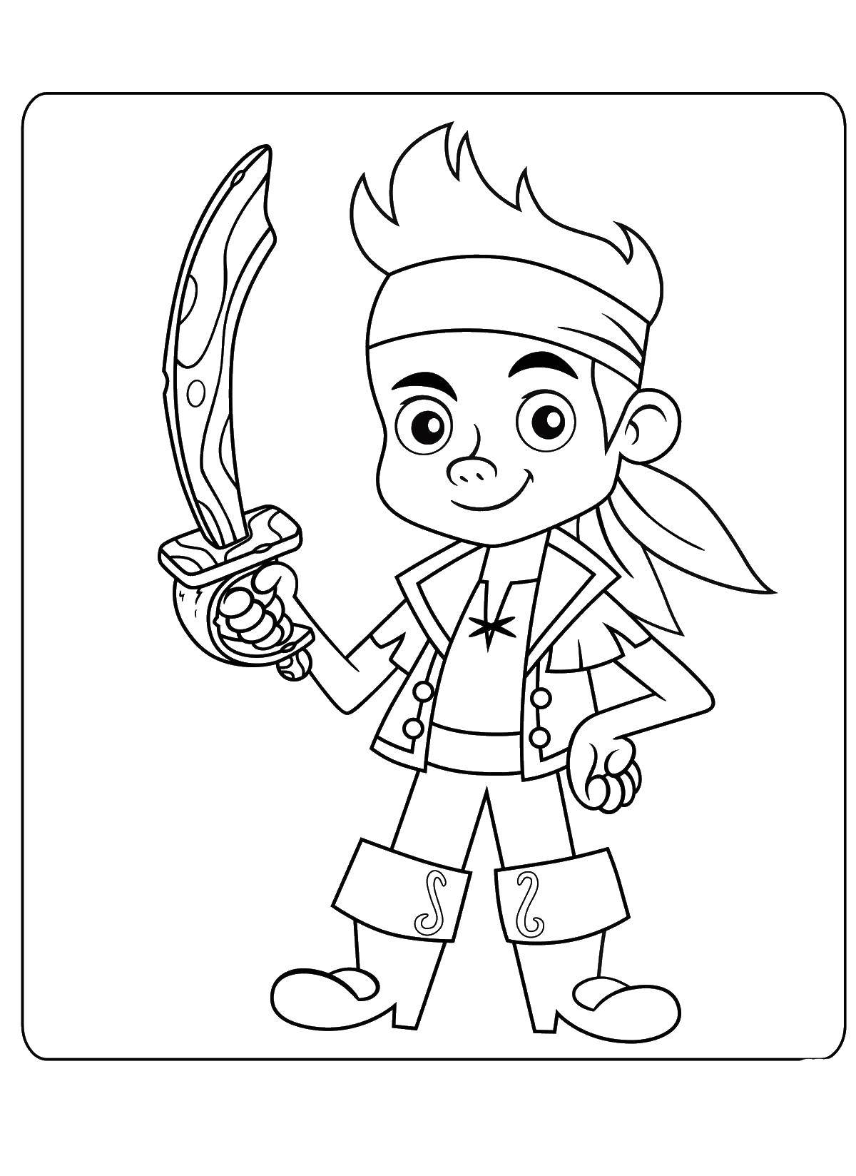 Coloring Pirate Jake. Category the pirates. Tags:  pirate Jake.