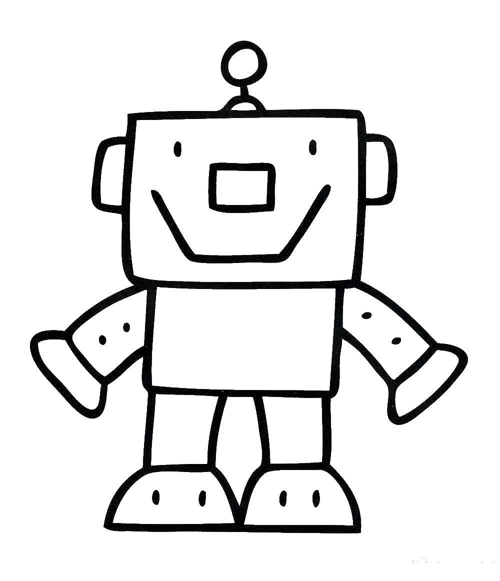 Название: Раскраска Робот. Категория: киборг. Теги: робот.