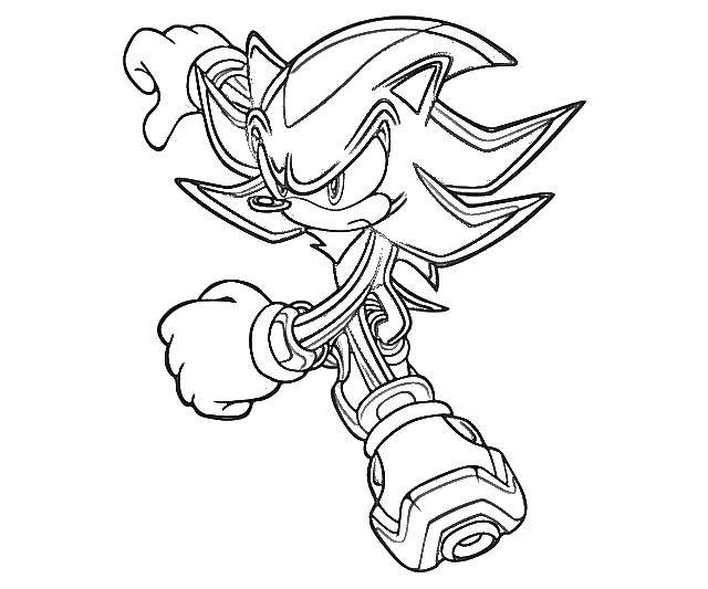 Coloring Sonic the hedgehog. Category coloring pages sonic. Tags:  sonic , hedgehog, games.