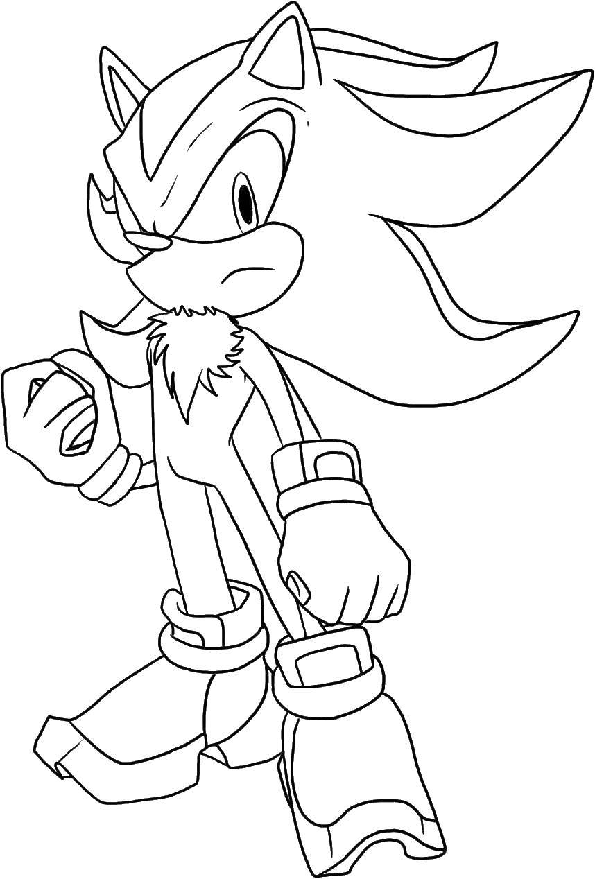 Coloring Sonic the hedgehog. Category coloring pages sonic. Tags:  sonic , hedgehog, games.