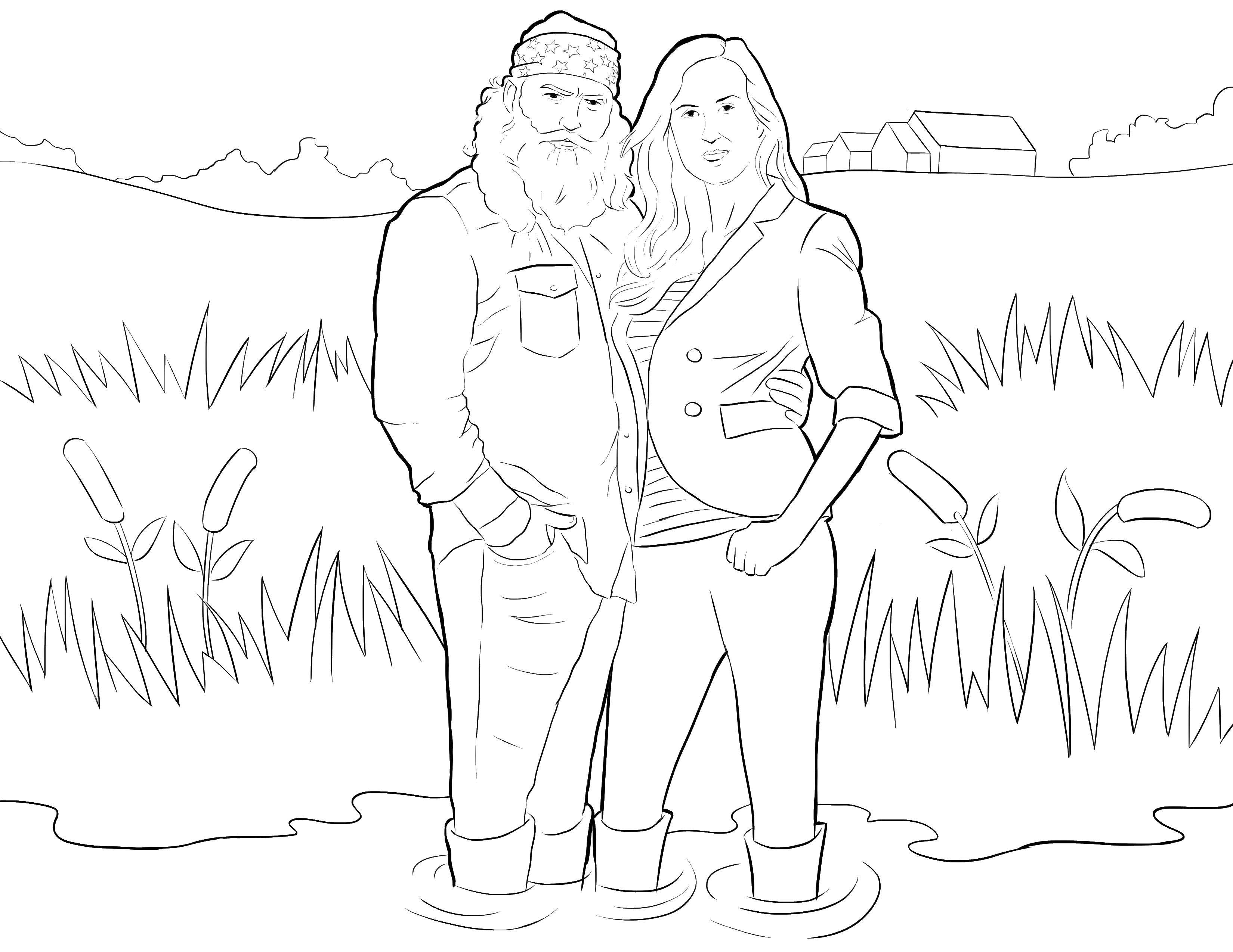 Coloring The girl with the guy in the water. Category People. Tags:  people, lake, swamp.