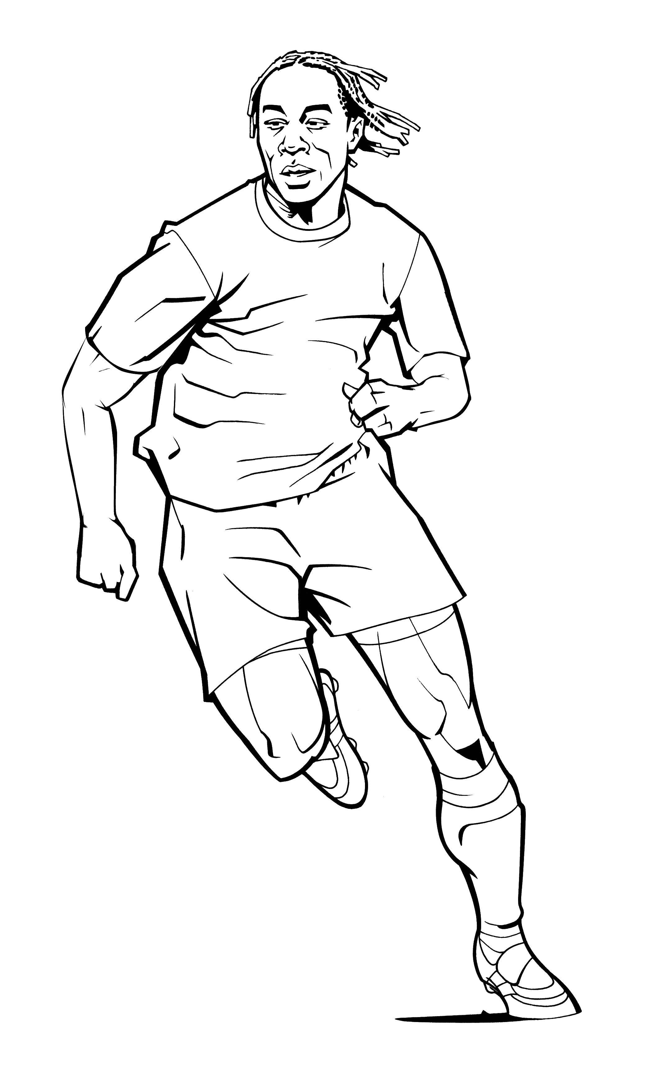Coloring Player. Category sports. Tags:  football, football player.