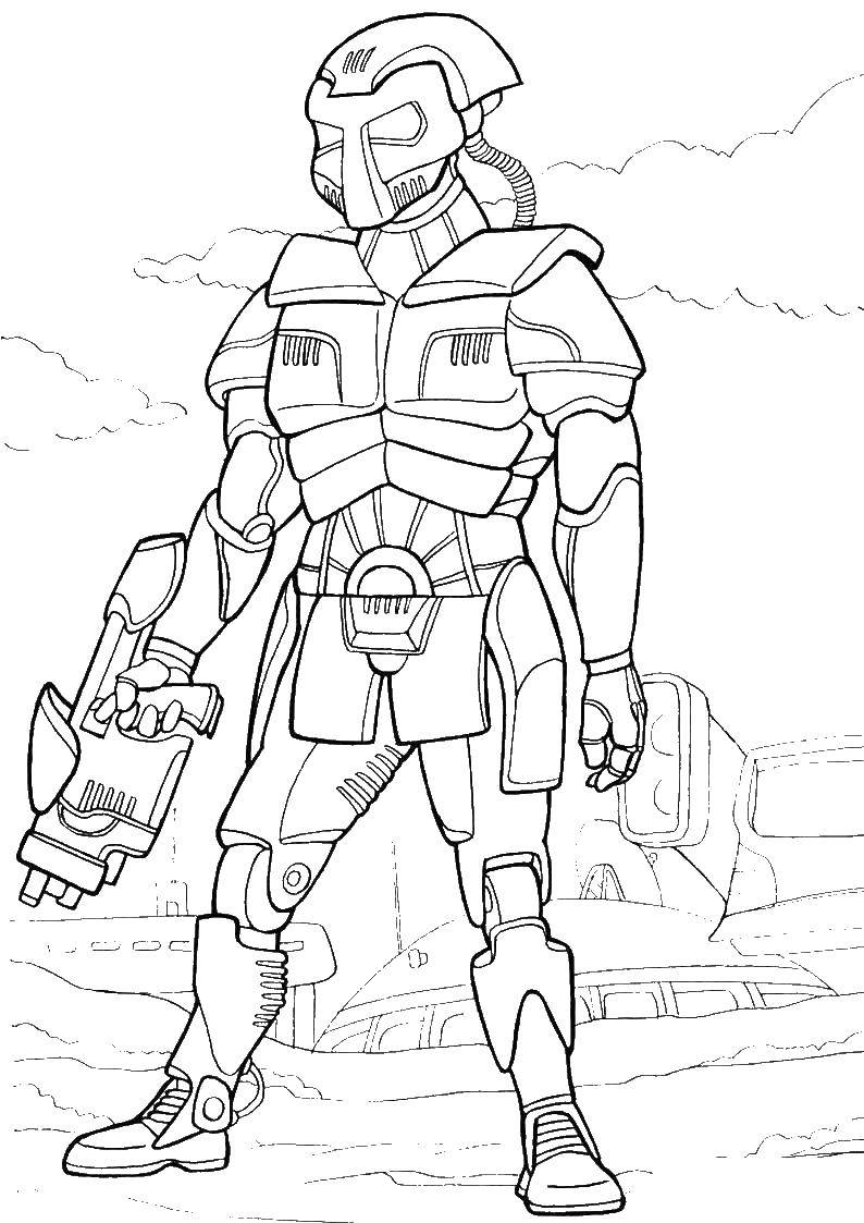 Coloring Cyborg. Category the cyborg. Tags:  cyborg, robot.