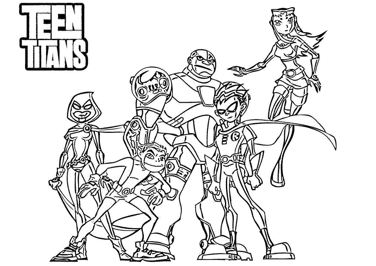 Coloring Teen titans. Category teen titans. Tags:  Robin , teen titans, Starfire.