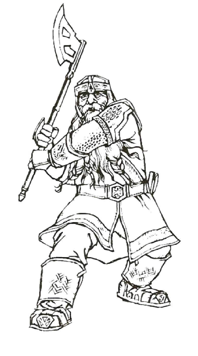 Coloring Gimli. Category Lord of the rings. Tags:  Gimli , Lord of the rings.