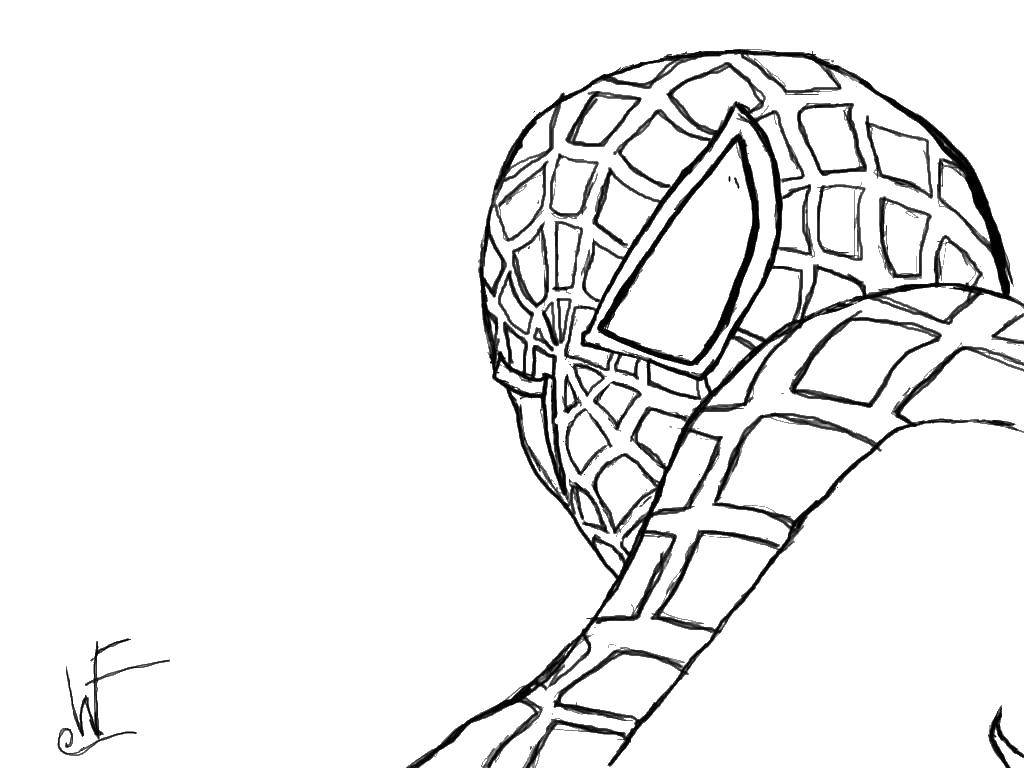Coloring Spiderman. Category spider man. Tags:  spider man, Spiderman, movie, cartoon.