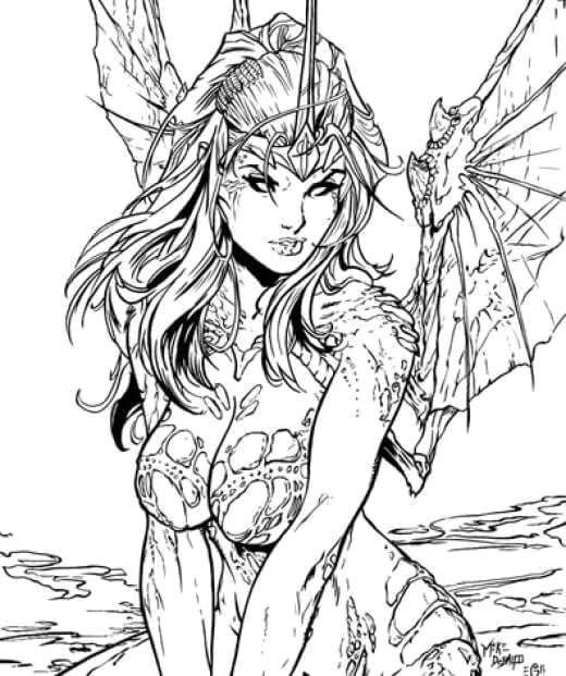 Coloring Fantasy. Category Fantasy. Tags:  fantasy, girl.