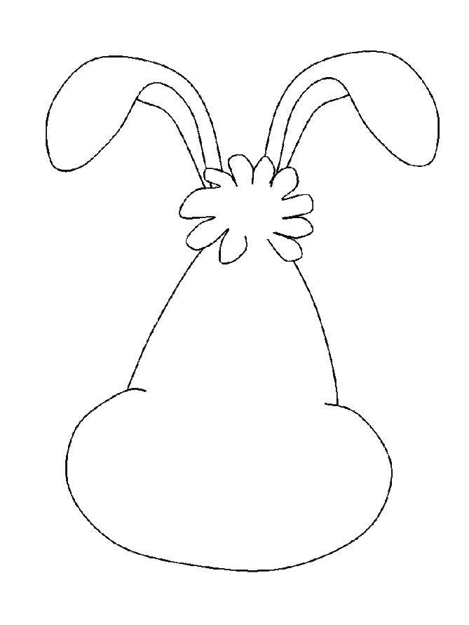 Название: Раскраска Заяц. Категория: дорисуй по образцу. Теги: заяц, кролик.