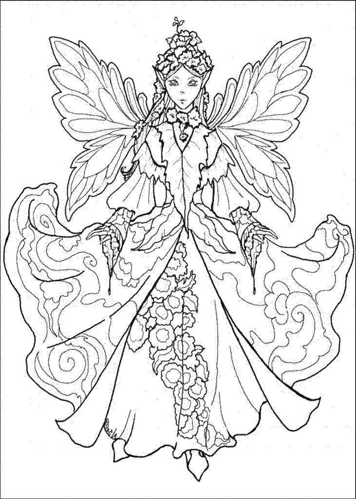 Coloring Fairy. Category Fantasy. Tags:  fairy.