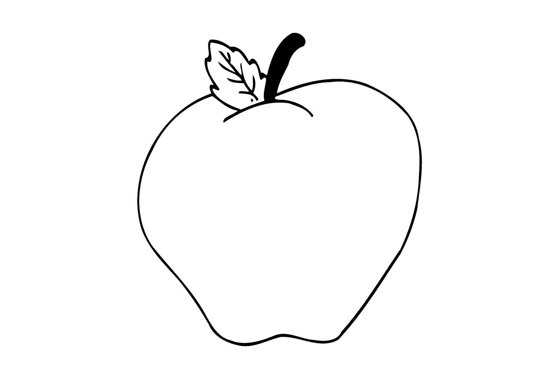 Название: Раскраска Яблоко. Категория: раскраски. Теги: фрукты, яблоки.