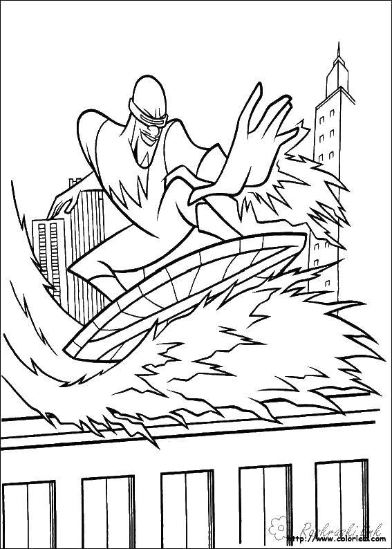 Coloring The incredibles. Category cartoons. Tags:  the cartoons, the Incredibles.