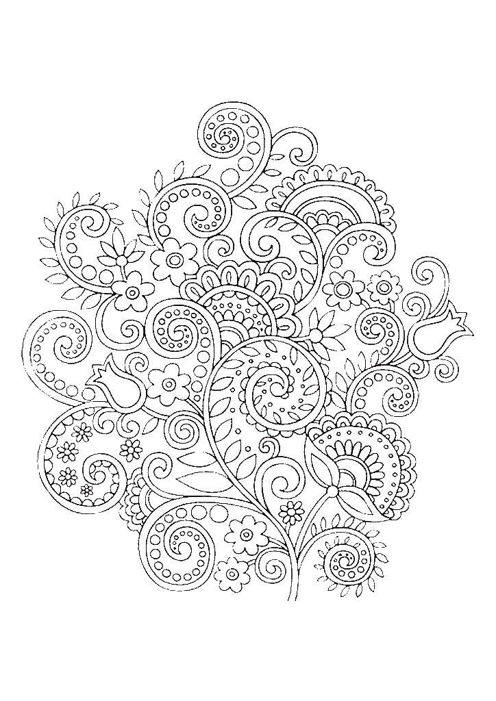 Coloring Flowers. Category patterns. Tags:  flowers.