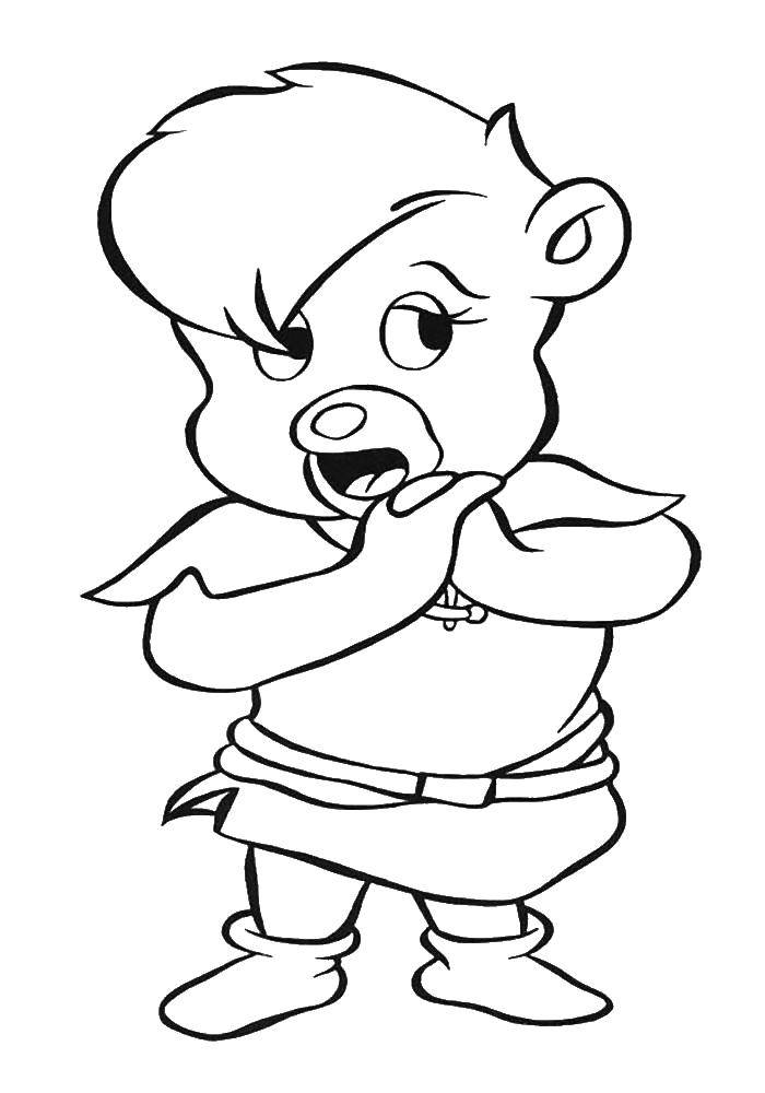 Coloring Cartoon character. Category gummy bears. Tags:  Cartoon character.