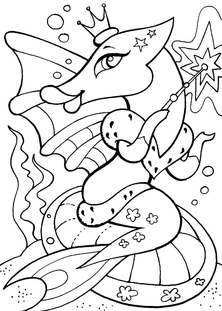 Coloring Pike. Category pike. Tags:  Fairy tales , According to pike.