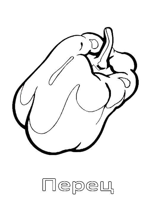Coloring Pepper. Category vegetables. Tags:  vegetables, pepper.