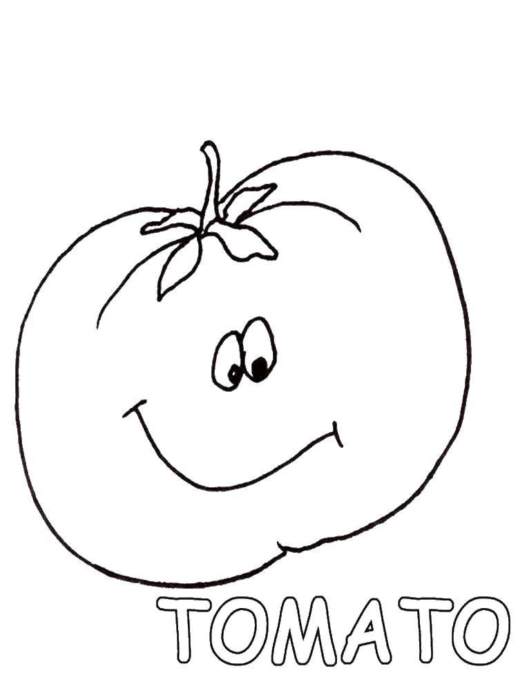 Название: Раскраска Помидор, томато. Категория: помидор. Теги: овощи, помидор, томато.