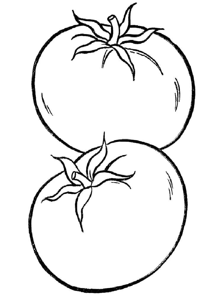 Название: Раскраска Помидоры. Категория: помидор. Теги: овощи, помидоры.