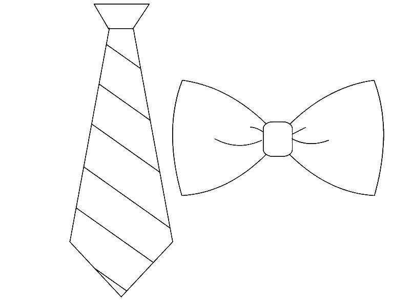 Coloring Tie and bow. Category bows. Tags:  Bow, bow.
